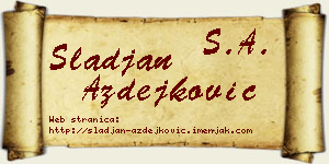 Slađan Azdejković vizit kartica